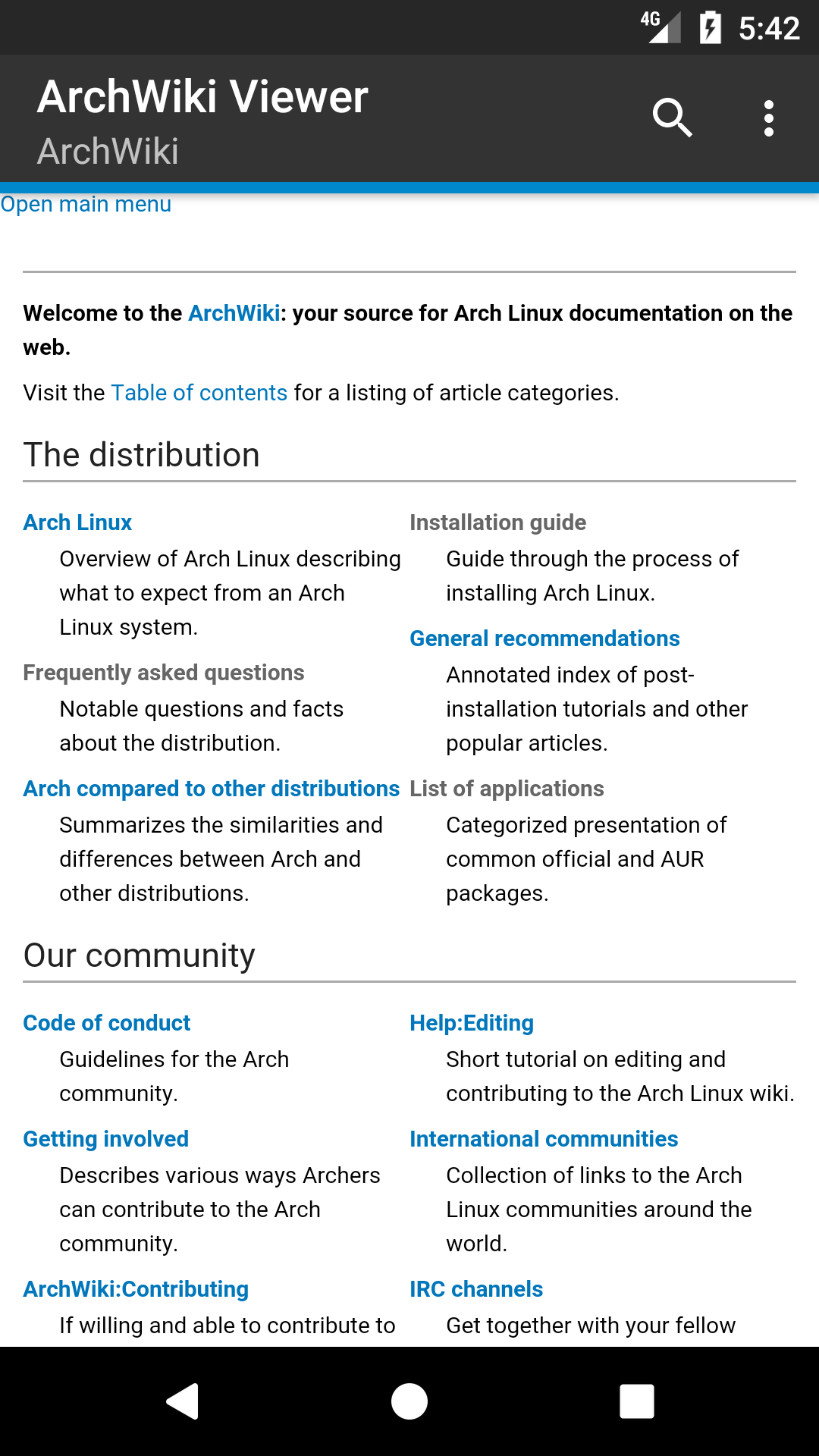 ArchWiki Viewer screenshot 1