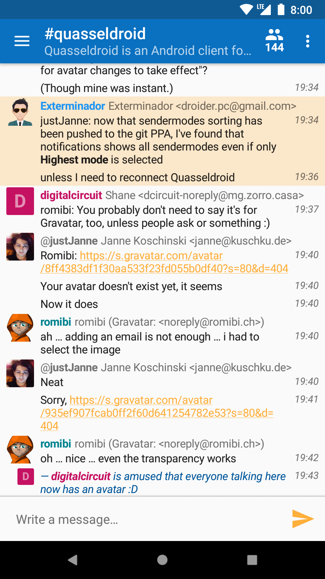 Quasseldroid screenshot 1