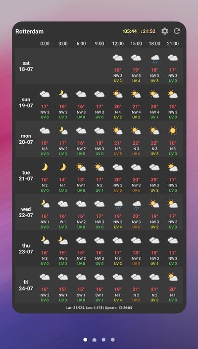 WeatherGrid screenshot 2