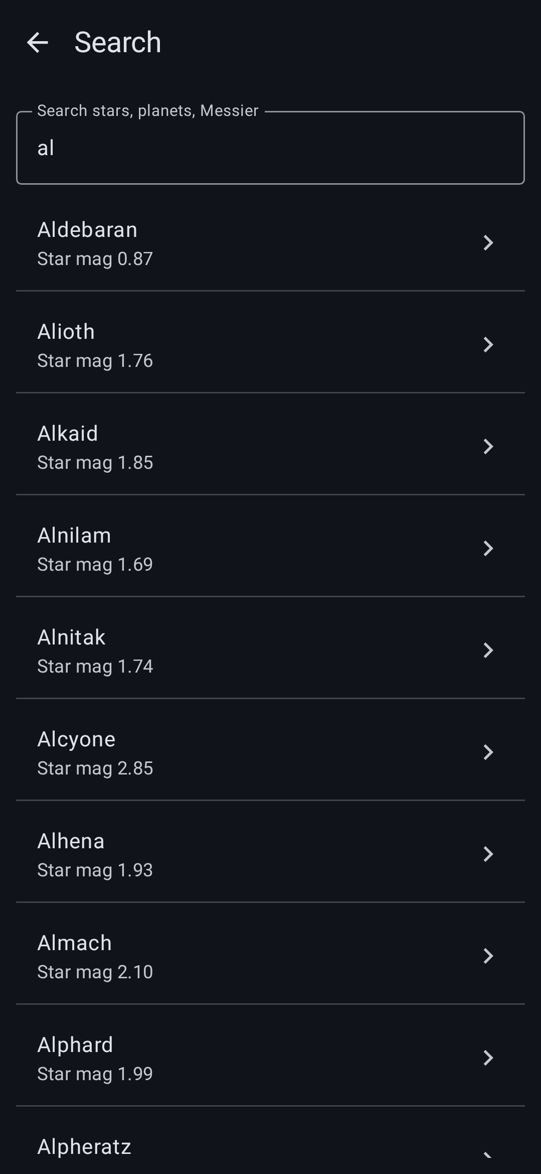 MA Astronomy screenshot 2
