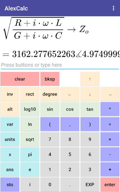 AlexCalc screenshot 2