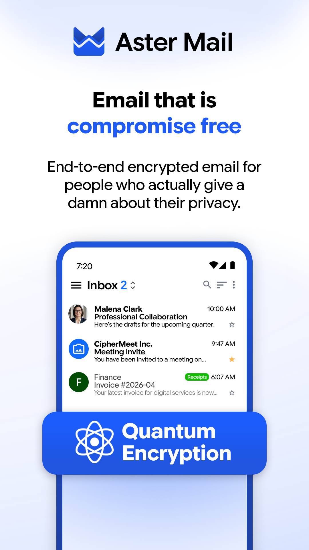 Aster Mail: Encrypted Email screenshot 1