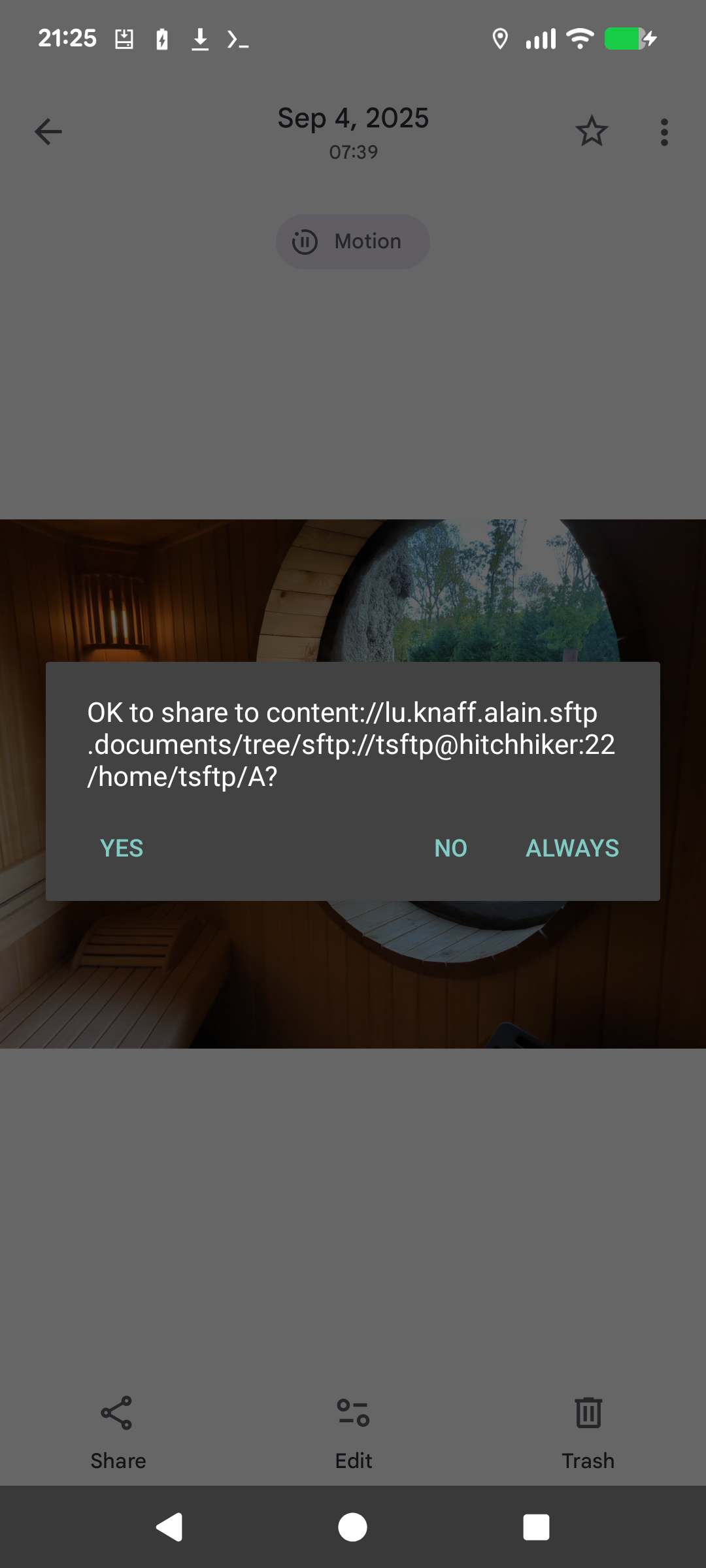 Share to folder screenshot 1